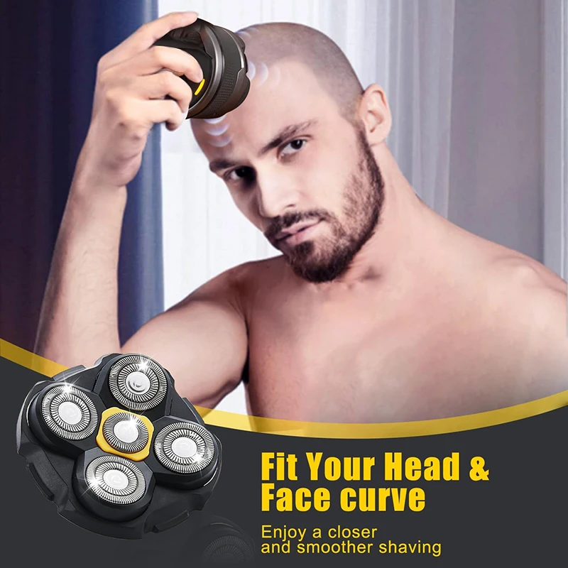5D Shaver Replacement Heads for Bald Men Compatiblwith MicroTouch Men Easy To Clean 5D Razor Blade for Men Electric Shavers
