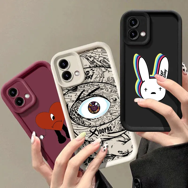Чехол для телефона Bad Bunny X 100pre для Motorola Moto Edge 40 NEO 50 Pro 60 Fusion G05 G14 G24 G32 G35 G52 G53 G60 G75 G84 G85 Cover