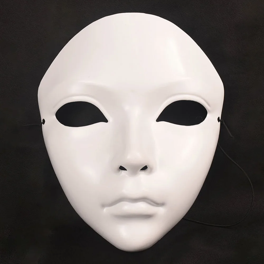 

Diy Blank Face Mask Cosplay White Thicken Plastic Masks Carnival Masquerade Halloween Dress Up Party Costumes Props Gifts