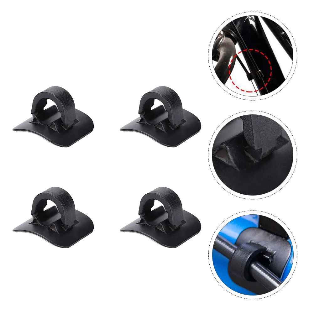 

4 Pcs Pipe Buckle Handlebar Bicycle Bike Cable Wire Clamps Plastic Brake