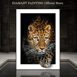 5D DIY Diamond Painting Kit Animal Full Square/ Round Drill Diamond Embroidery Cross Stitch Leopard Mosaic Tiger Handmade Gift