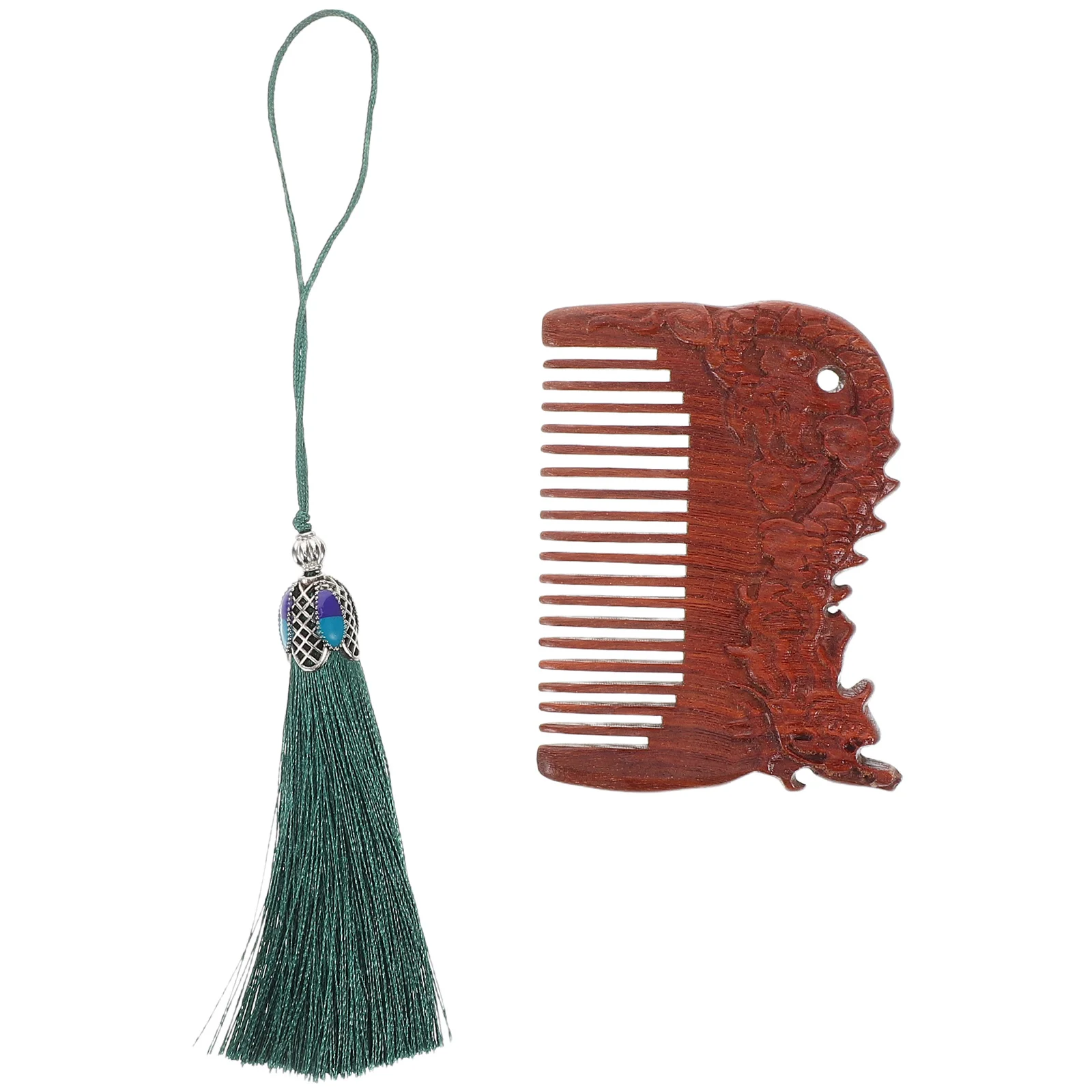 

Peach Wood Sandalwood Zodiac Baby Toddler Comb Portable Birthday Gift Scalp Massager Anti-Static Hairbrush Daily Use