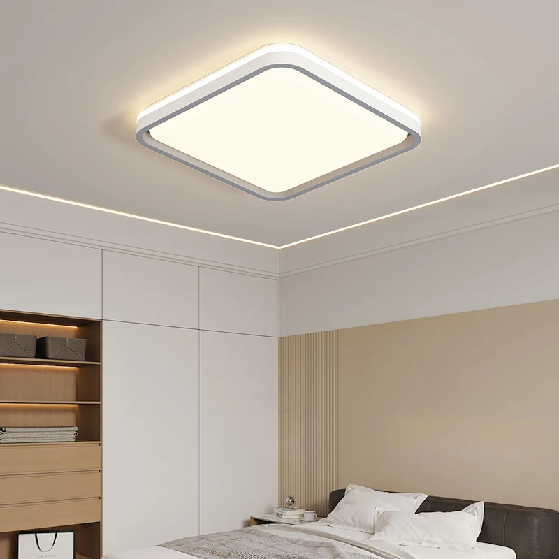 Lâmpada do teto LED moderno para sala de estar, quarto, vestíbulo, estudo, luz, controle remoto, proteção para os olhos, luminárias domésticas