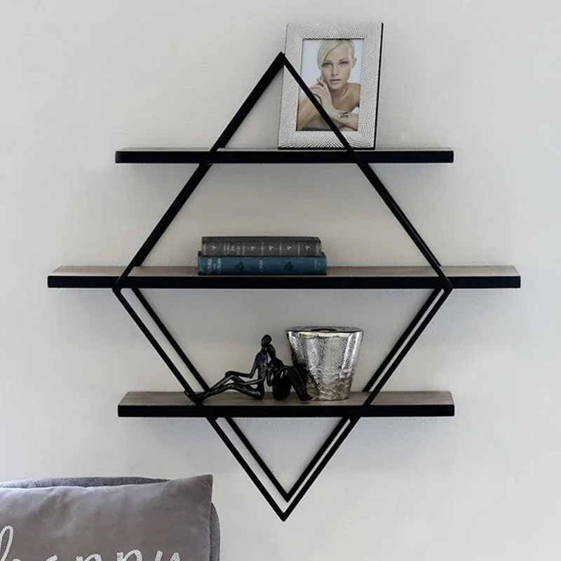 Nordic Wall-Hanging Storage Shelf Decorative Rack for Beauty Salons Creative Display Holder for Light Luxury Home Decor