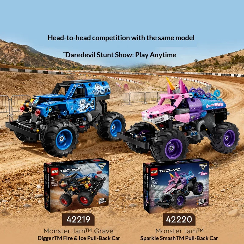 ليغو اللبنات المجموعة الميكانيكية 42219 شاحنة كبيرة القبر حفار النار الجليد قوة سيارة لغز بناء لعبة هدية