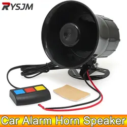 AD 12V Car Speaker Alarm Horn Tone Sound Car Emergency Siren Automobile Siren Horn 60W Mic PA Speaker System Emergency Amplifier