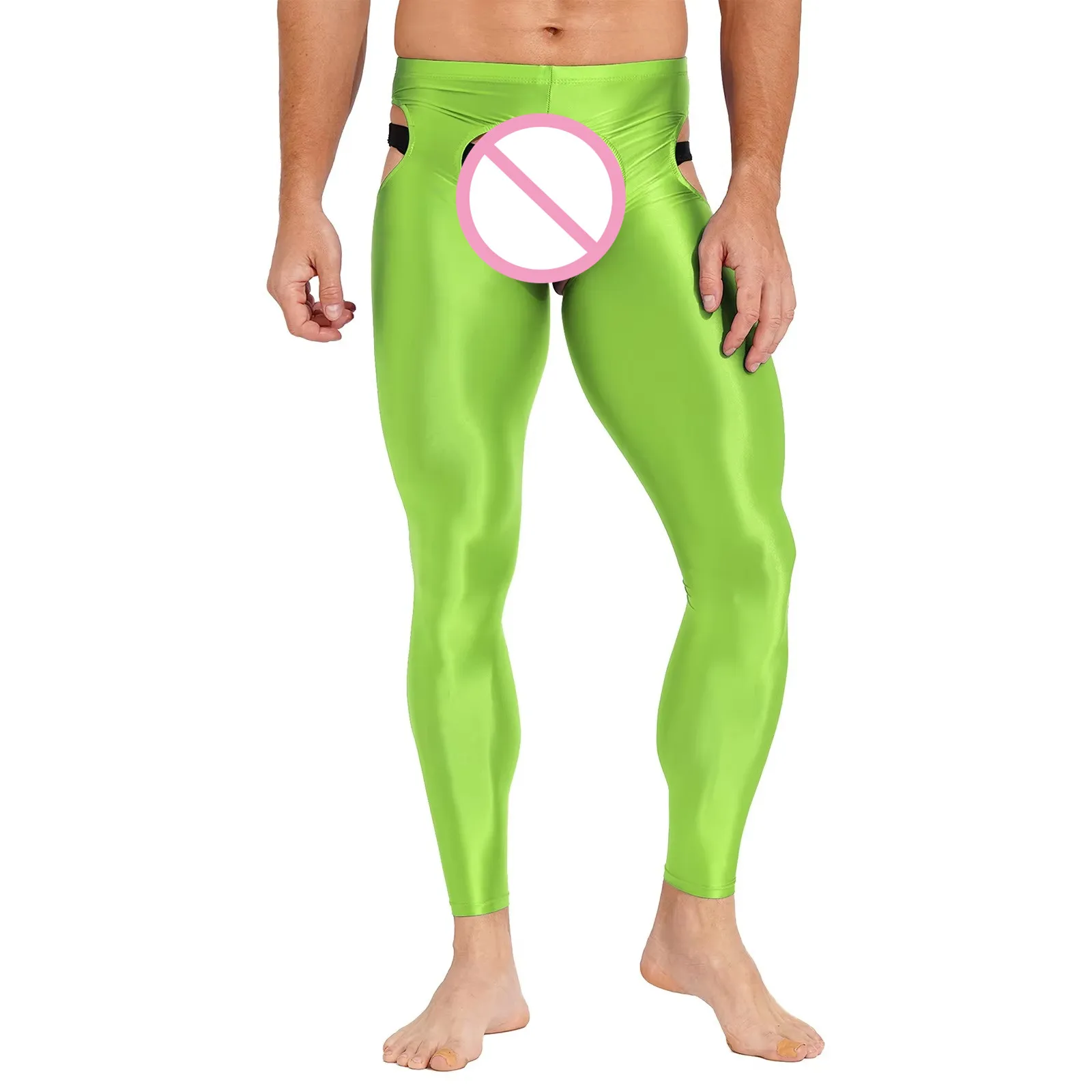 

Men High Elastic Low Waist Pencil Pants Sexy Hollow Out Leggings Open Crotch Solid Color Long Pants Gym Leggings Tight Underwear