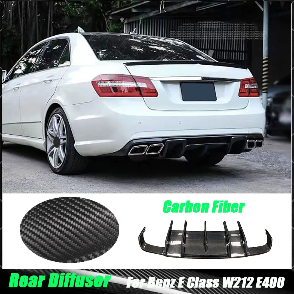 

Carbon Fiber Car Rear Bumper Lip Spoiler Diffuser for Mercedes Benz E Class W212 E400 E500 E63 AMG Sport 2011-2013 FRP Rear Lip