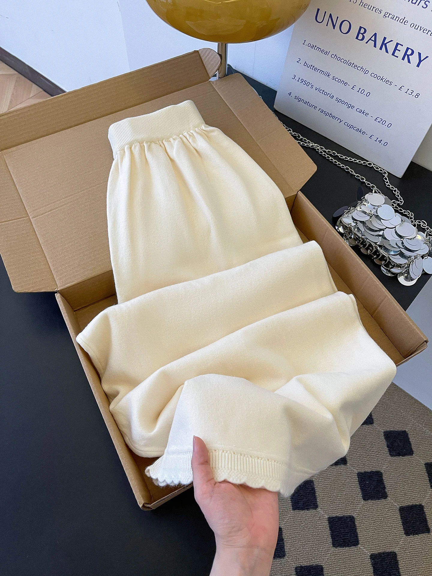 

Женские трикотажные брюки с высокой талией, прямые, мягкие, повседневные, широкие, драпированные, для осени и зимы