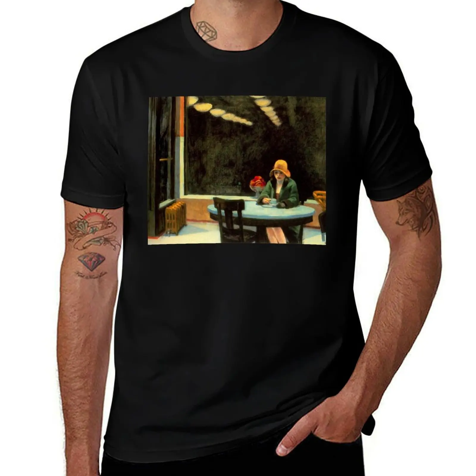 

AMERICAN ARTIST. Edward Hopper. Automat. 1927. Classic T-Shirt t shirt for man 100 percent cotton t shirt personalised T-Shirt