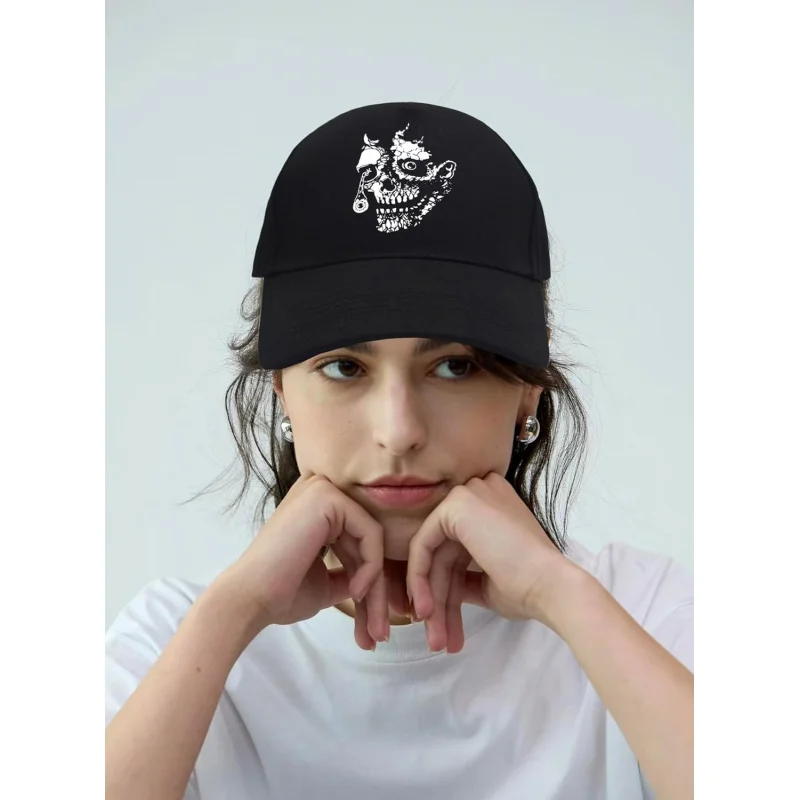 Halloween Men's and Women's Sports Leisure New Style Trendy Fashion Adjustable Ghost Skull Embroidered Baseball Hat Stick