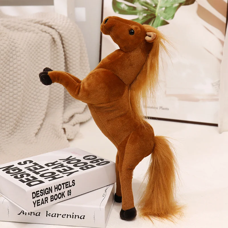 모조 사랑스러운 말 봉제 인형, 귀여운 동물 인형, 휴일 생일 선물, 만화 말 인형, 홈데코 베개