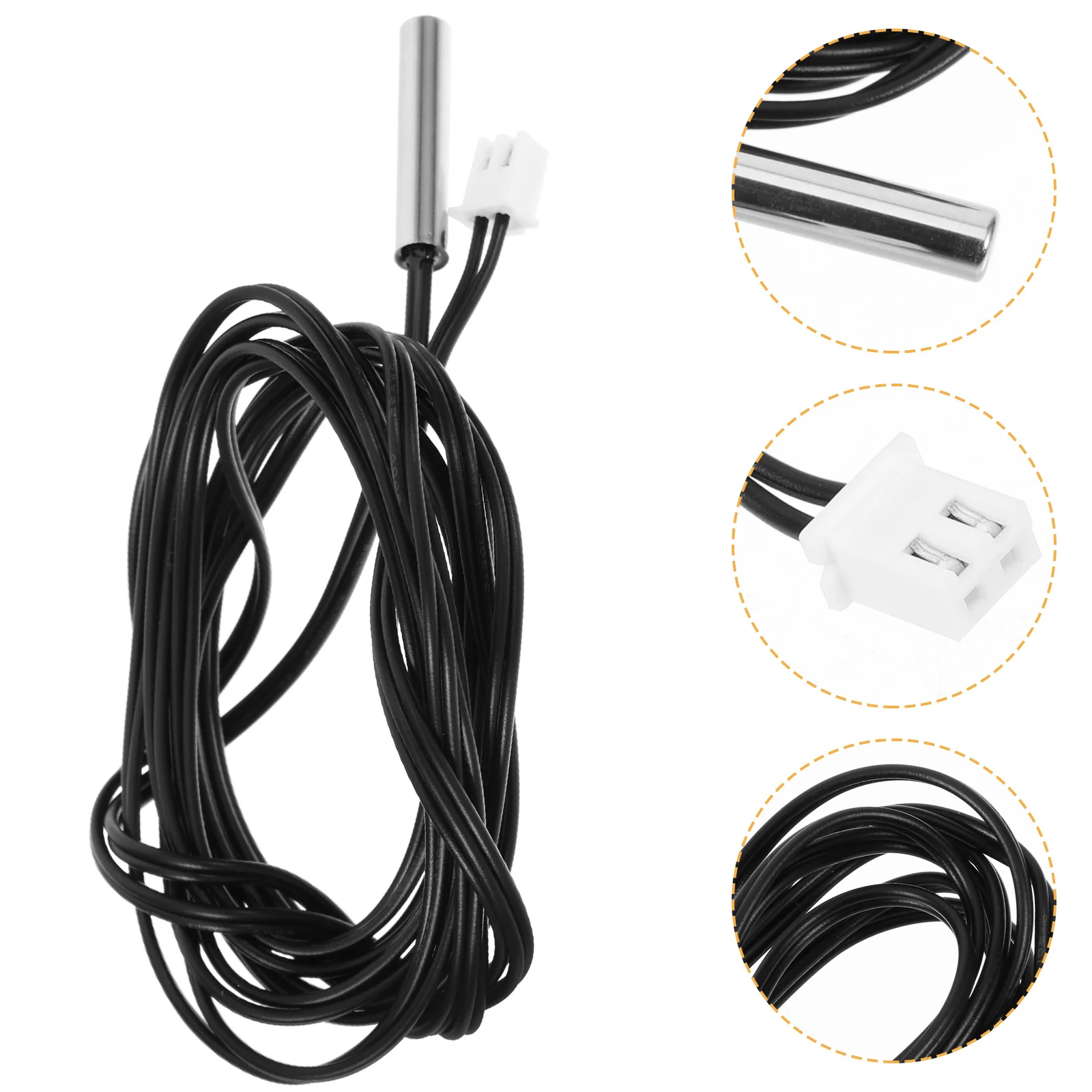 3 قطعة مستشعر درجة الحرارة الثرمستور مقاوم للماء التحقيق عالية الدقة طويلة قطعة بديلة لمستشعر الثرمستور درجة الحرارة التحقيق #4