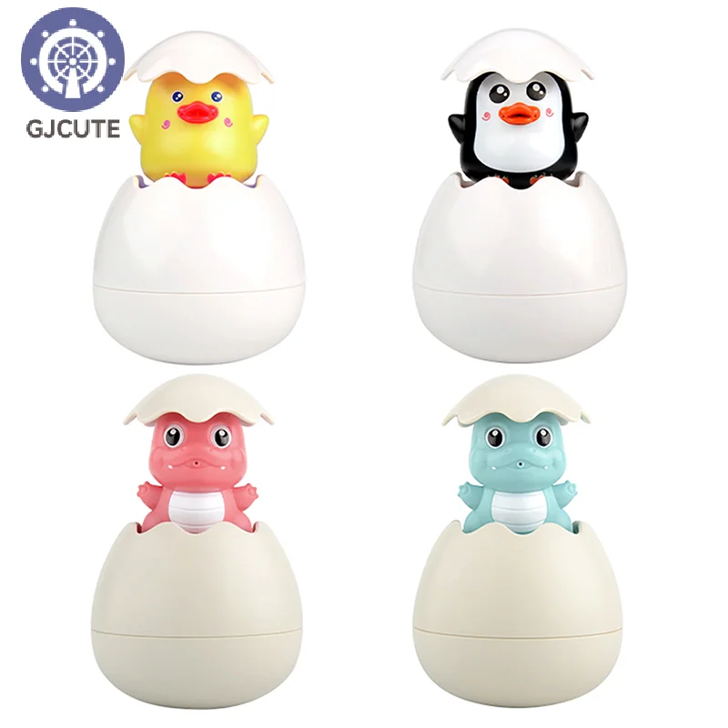 Baby Bathroom Bath Toy Little Yellow Duck Shower Head Kidsren's Bath Play Penguin Dinosaur Floating Spray Egg Water Bathtub Toy
