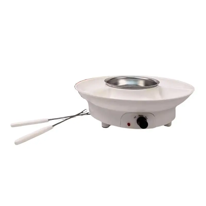 Juego de fondue eléctrico A33Z, con tenedor, olla para derretir chocolate, olla para fondue para derretir chocolate y dulces, enchufe estadounidense