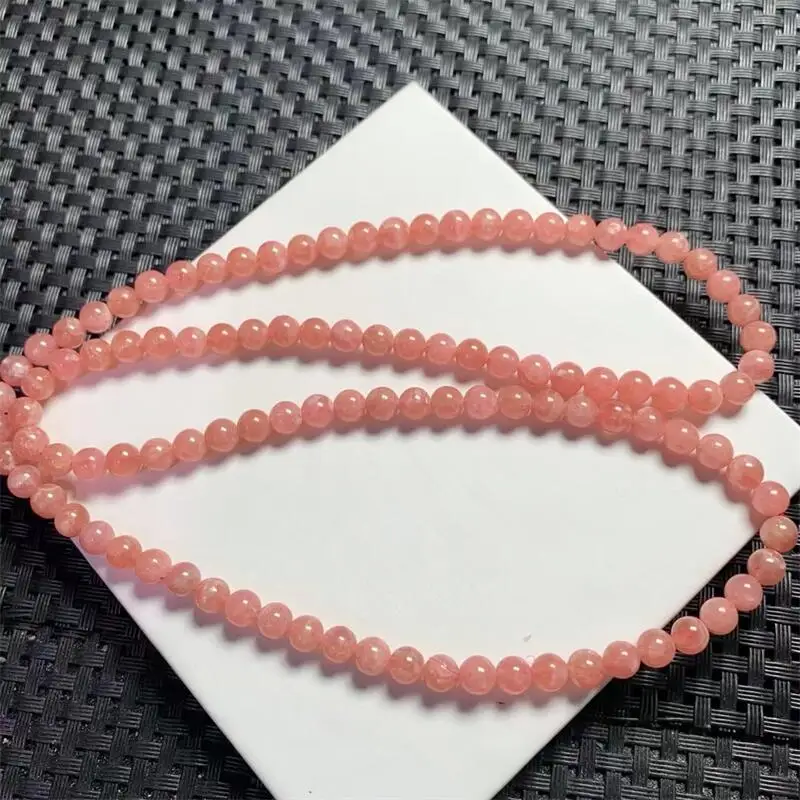 5.5MM Natural Red Lace Agate Triple Circle Bracelet Handmade Fortune Energy Bangle Mineral Woman Amulet Jewelry Gift 1PCS