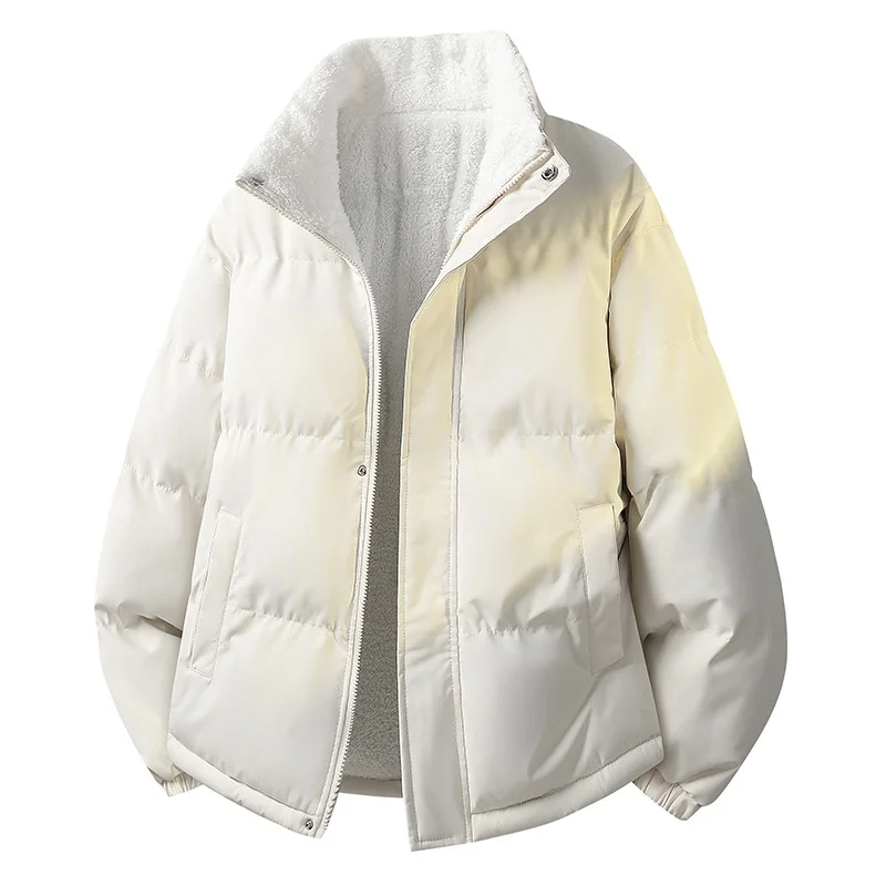 

Мужское зимнее утепленное хлопковое пальто-кардиган на молнии, повседневное, модное, теплое, из полиэфирного волокна, городской стиль, длинное