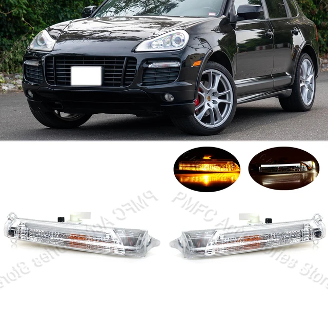 LED DRL światła przeciwmgielne lewego prawego do jazdy dziennej światło drogowe dla Porsche Cayenne GTS Turbo 2007-2010 7L5941181E 7L5941182E