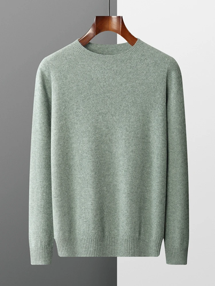 MEETCC Autumn Men Cashmere Basic Pullover Soft  Warm O-Neck Sweater Smart Casual 100% Cashmere Knitwear Quality Jumpers Clothing