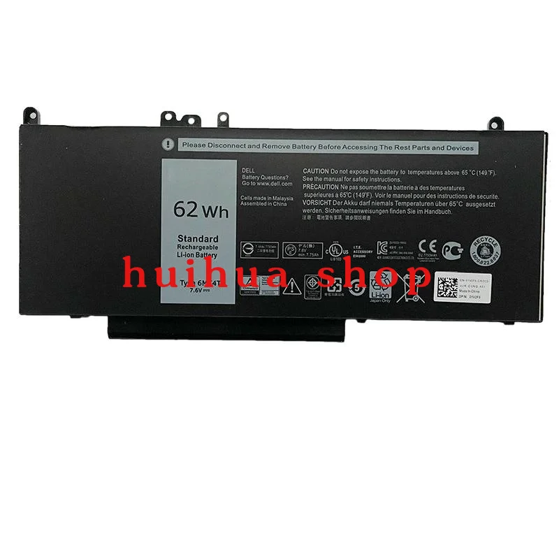 

8000MAh/62Wh 6MT4T OEM for Dell Battery 62Wh Battery for Dell Latitude E5470 E5570 Precision 3510 0HK6DV 079VRK TXF9M 0TXF9M