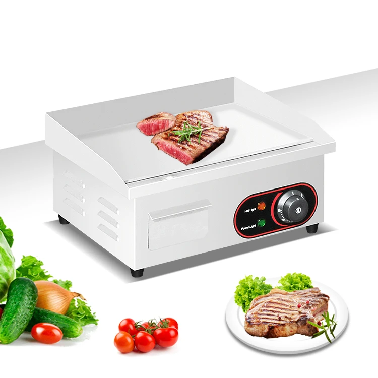 

Commercial Restaurant Kitchen Equipment Countertop Mini Electric Skillet Grill Steak Teppanyaki Griddle