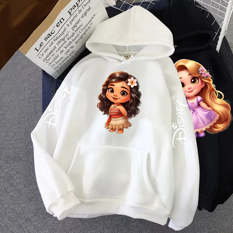 Sudadera con capucha de princesa Moana de Disney para mujer, ropa Y2k, sudaderas con capucha para mujer, ropa Kawaii de manga larga