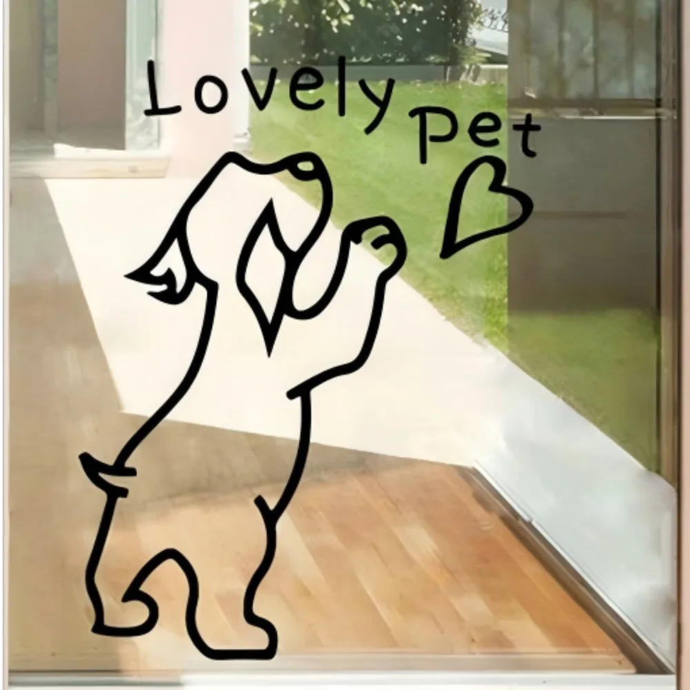 Салон домашних животных, магазин, окно, дверь, стена, украшение, знак магазина, милая наклейка для домашних животных, рекламный плакат, настенная наклейка, наклейка для магазина
