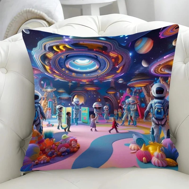 Space Life Decorative Pillowcases 40x40 Fall Decoration Cushion Cover 45x45 Pillowcase 40*40 Lounge Chairs Pillow Cases for Bed