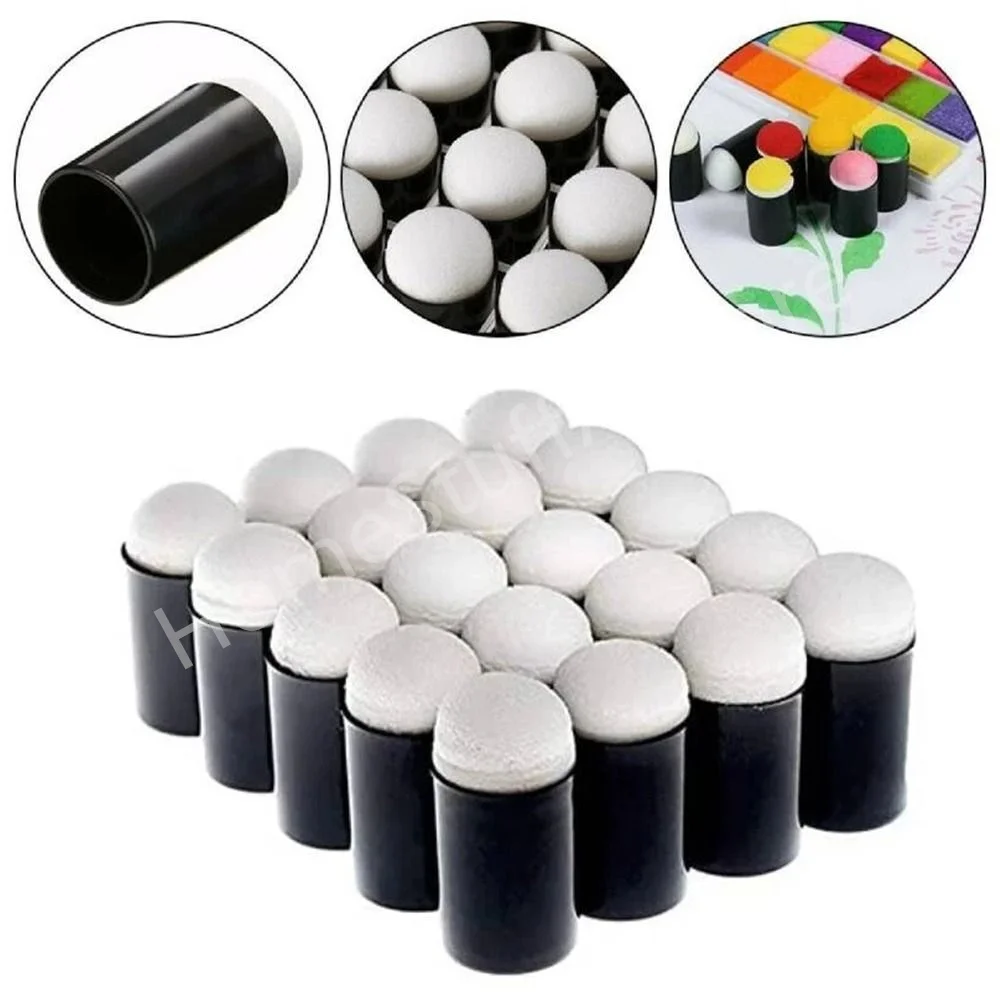 10pcs Sponge Finger Daubers Plastic Tube Foam Ink Pad Smudge Tools for Children Kids Diy Scrapbooking Drawing Painting Daubers