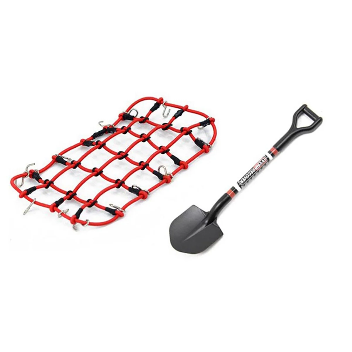 Universal 8PCS/Set Simulated Decoration Suitcase Luggage Net Shovel For TRX4 SCX10 90046 1/10 RC Car Accessories Red