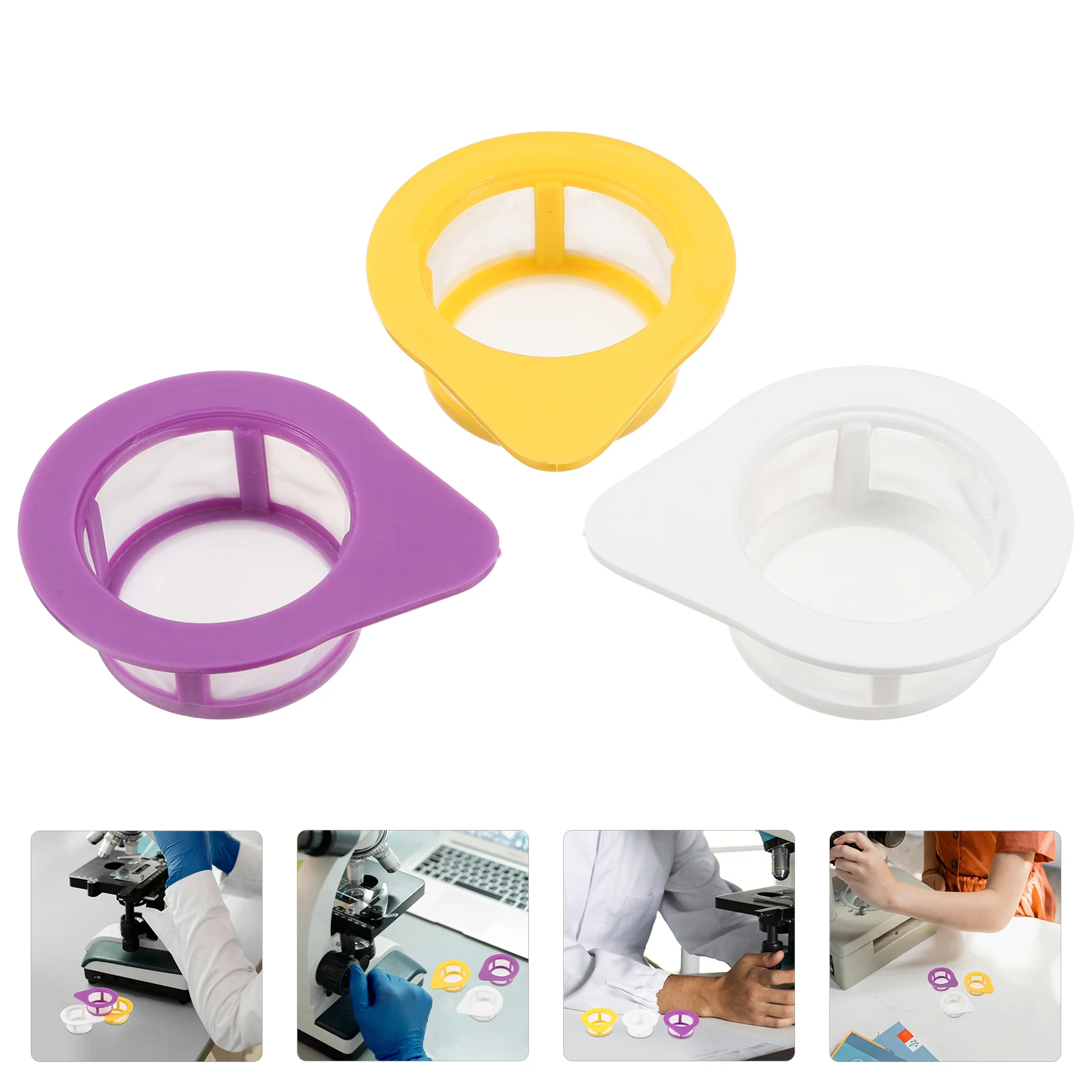 

3pcs Strainer Nylon Mesh Filter Lab Filtration Equipment Cell Analysis Tool For Laboratory Use Multiple Sizes Precise