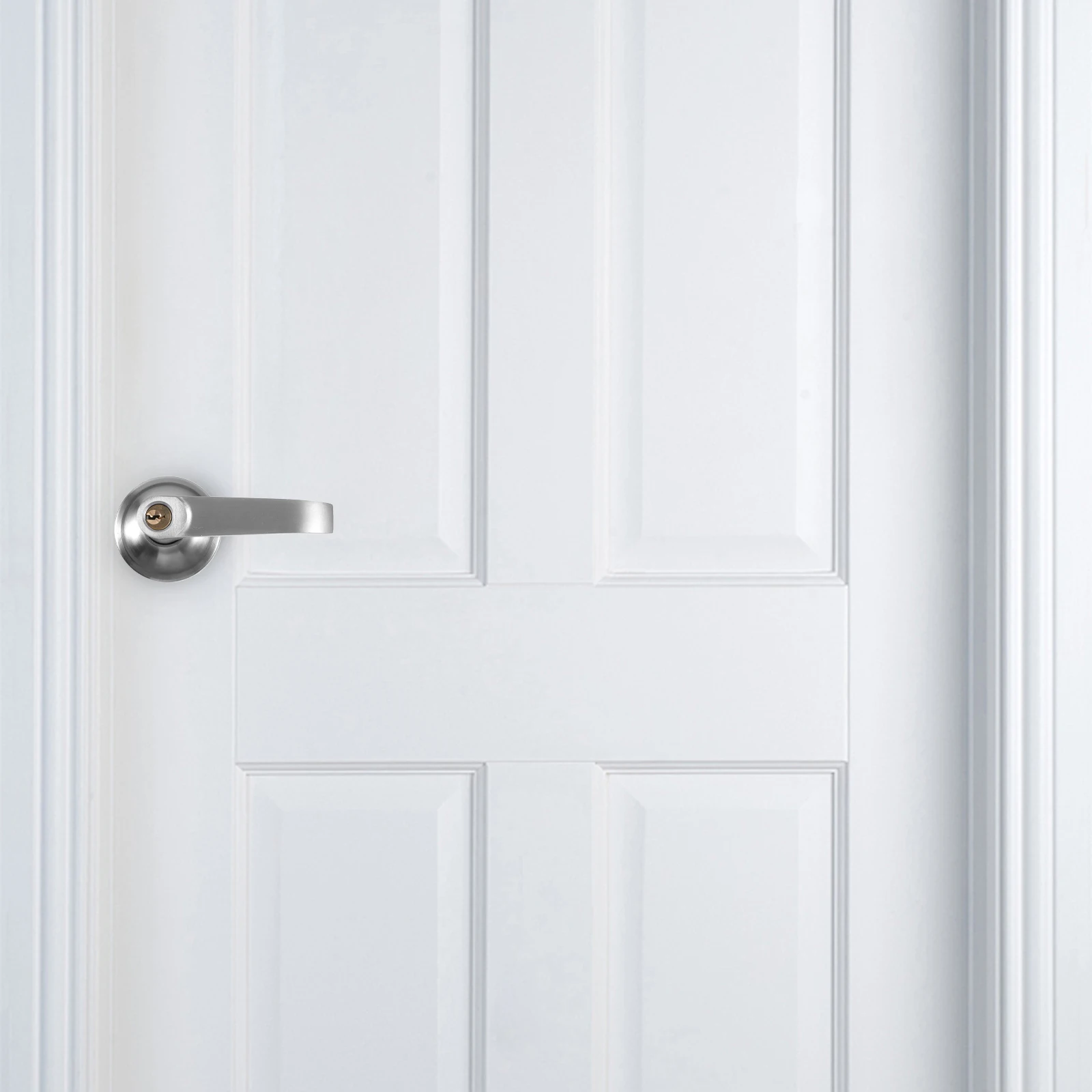 

1Set Door Knob with Lock Heavy Duty Construction Anti Fade Deformation Resistant Ideal for Bedroom Bathroom Interior Exterior