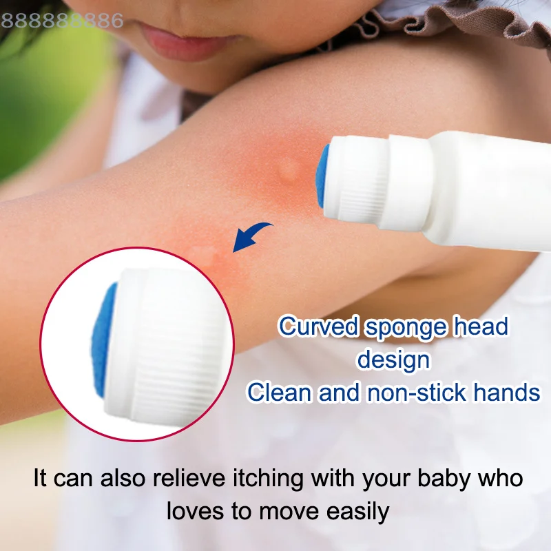 Alivio antipruriginoso del dolor, botella vacía para manchas de 50ML con aplicador líquido con cabezal de esponja para medicina de linimentos de relleno de Daub