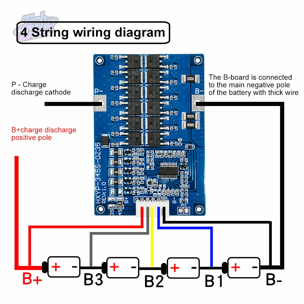 3S 4S 5S 18650 Lithium Battery Protection Board Equalizing Heat Sink 35A Anti Overcharge And Over Discharge Board Power Tool