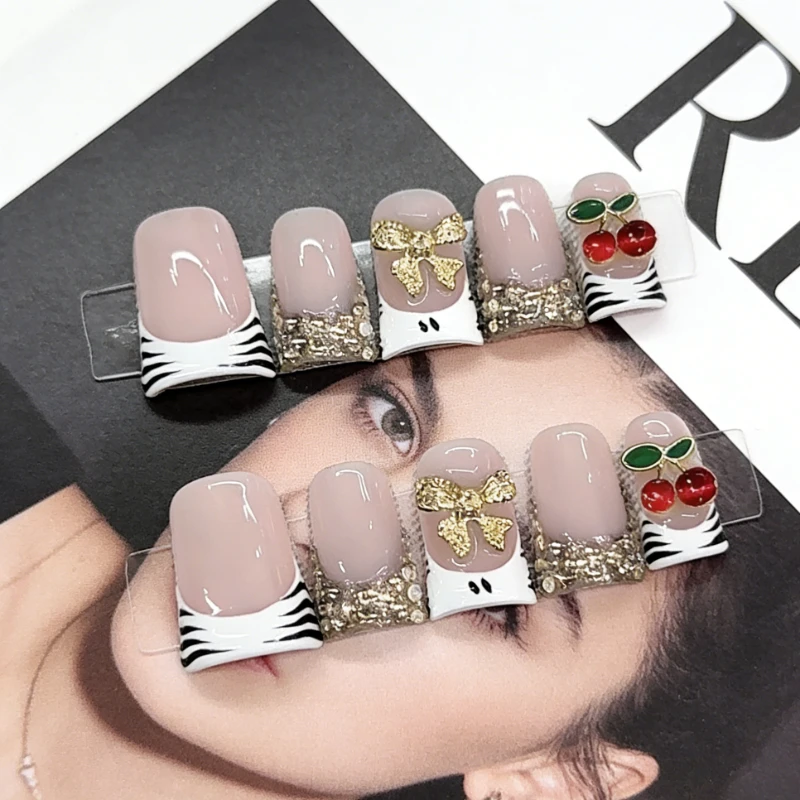 Unhas Postiças Duck Tip 10 Peç - Nail Art Zebra avaliação e preço