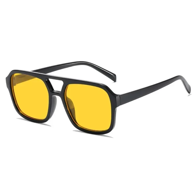 Retro Square Sunglasses for Unisex Vintage UV Resistant Sunglasses Vintage Exaggerated Oversize Sunglasses Zonnebril Voor Mannen