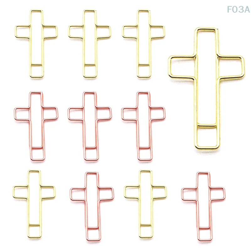 

20Pcs Creative Cross Shape Paper Clips Journal Bookmarks Durable Gifts Notepad Mark Paperclip Binder Clips For Kids Students