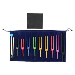 9 pezzi colorato Solfeggio diapason Silicone Hammer Bag 174/285/396/417/528/639/741/852 /963Hz strumento musicale terapia del suono