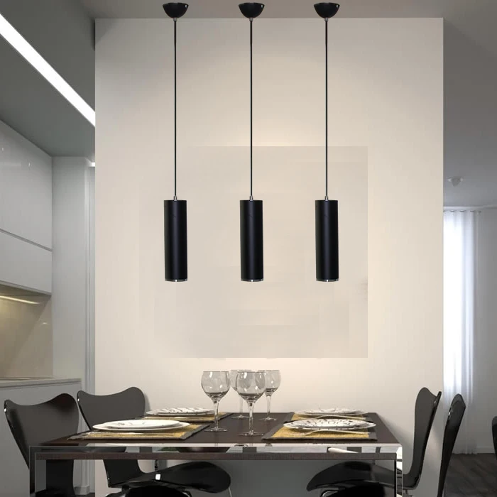 

Free Shipping Single Creative Bar Lighting Black Dining Room, Living room, Coffee LED Pendant Light 110-240V Aluminum Hang Lamps