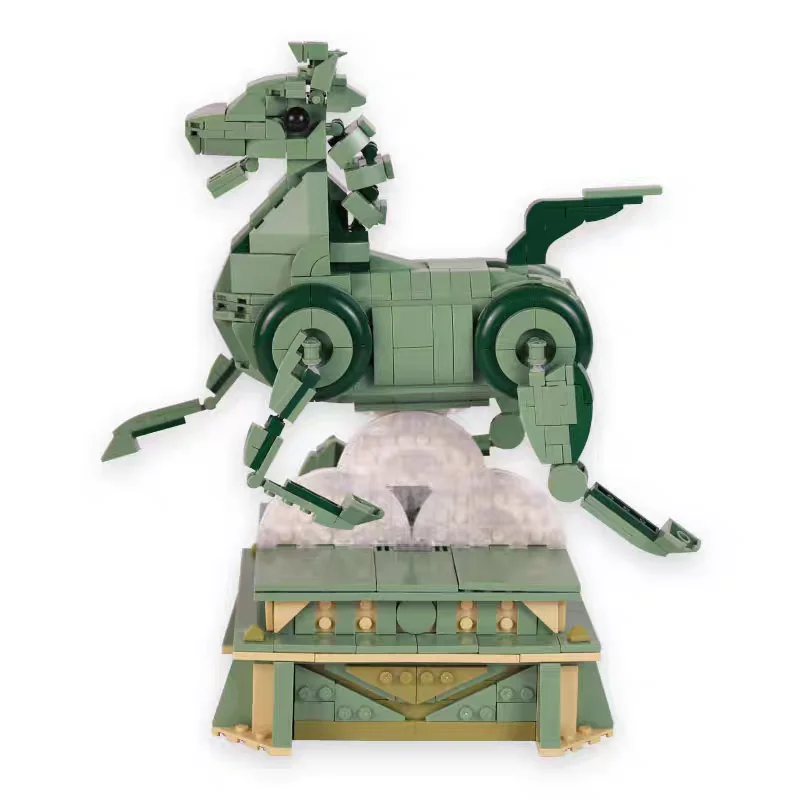 Idea Classic China Bronze Artifacts Building Block Horse Stepping On Flying Swallow Model Brick Model Toys Collection For Gift
