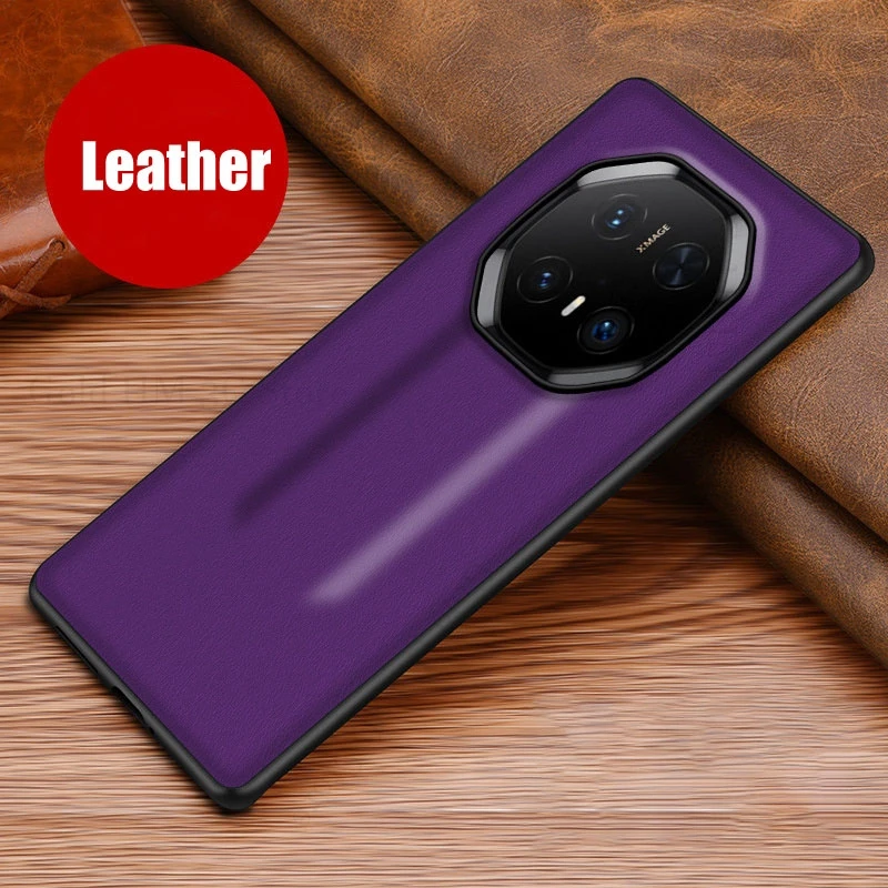 

Fundas For Huawei Mate 70 RS Ultimate Pure Color Leather Phone Case For Mate 60 RS Shockproof Holster Cover For Mate 50 60 40 RS