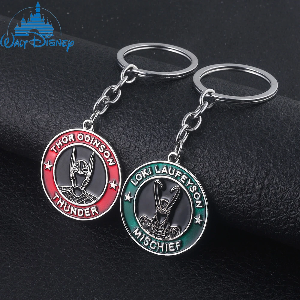 Disney Marvel Loki Keychain Pendant Character Keyring Cosplay Props Fans Gift For Men Women Backpack Jewelry Accessories