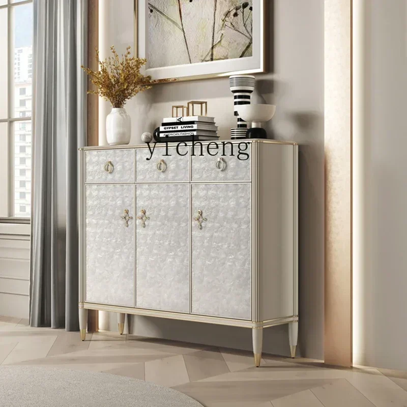i10.10-- light luxury shoe cabinet household door entrance entrance cabinet high-end shell solid wood locker