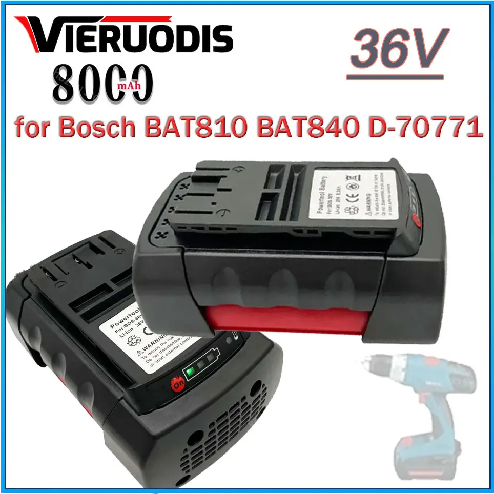 

For Bosch 36V 8.0AH Li-ion Replacement Battery for Bosch 2607336003 2607336108 BAT810 BAT840 D-70771 Power Tool Battery