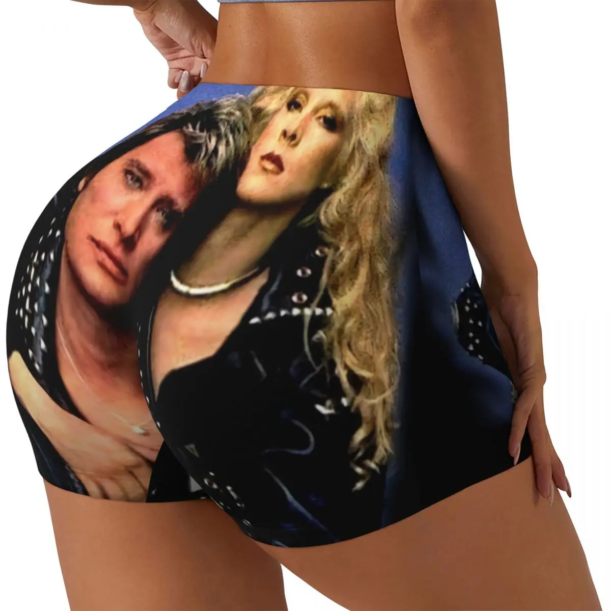 Custom Johnny Hallyday Volleyball Biker Workout Shorts Women Singer French France Athletic Gym Yoga Shorts