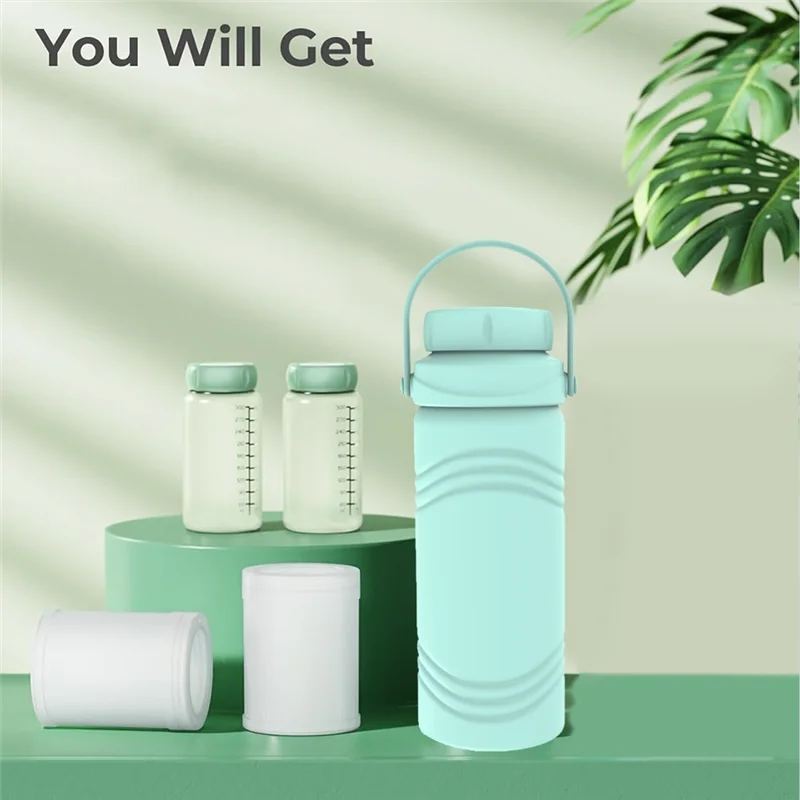 B08B-360° Cooling Technology For Long Time With 2Pcs Baby Bottles Portable Milk Cooler For Breastmilk