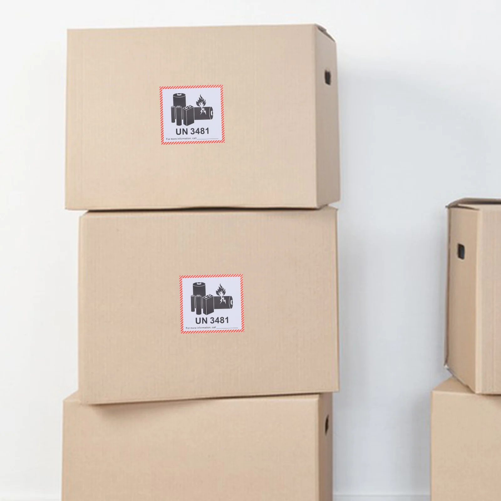 100 Sheets Fire Label Transport Caution Stickers Labels Batteries Alarm