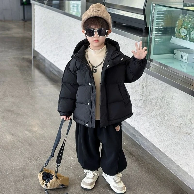 2026 New Boys Winter Padded Jacket Thickened Warm Cotton Coat Kids Baby Outerwear Clothing