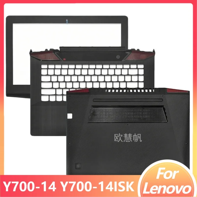 

M New Original for Lenovo Y700-14 Y700-14ISK Laptop LCD Front Bezel Palmrest Upper Bottom Base Case Black B C D Cover