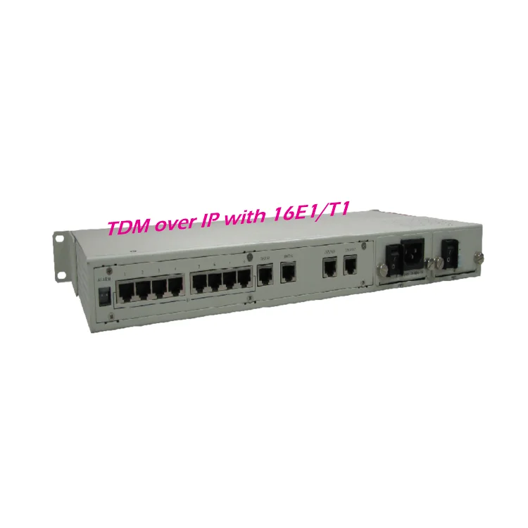 16 port E1 TDM over Ethernet converter e1 tdm over ip converter IPmux for IP TDM 2G 3G base station access loopback